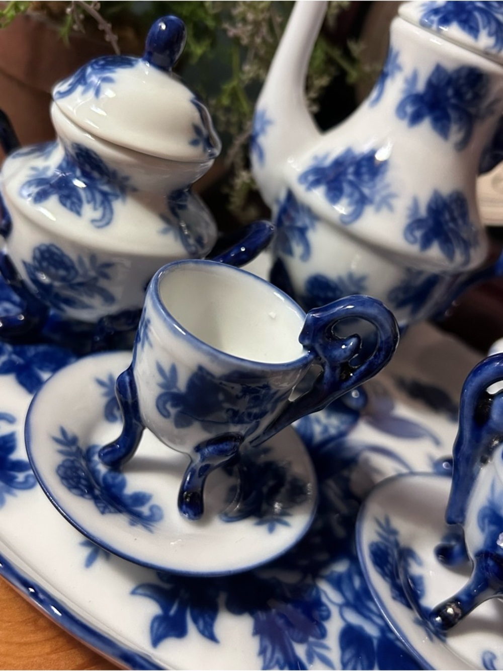 💙(UT) Vintage “Flow Blue” Childs Tea Set - Picture 5 of 10